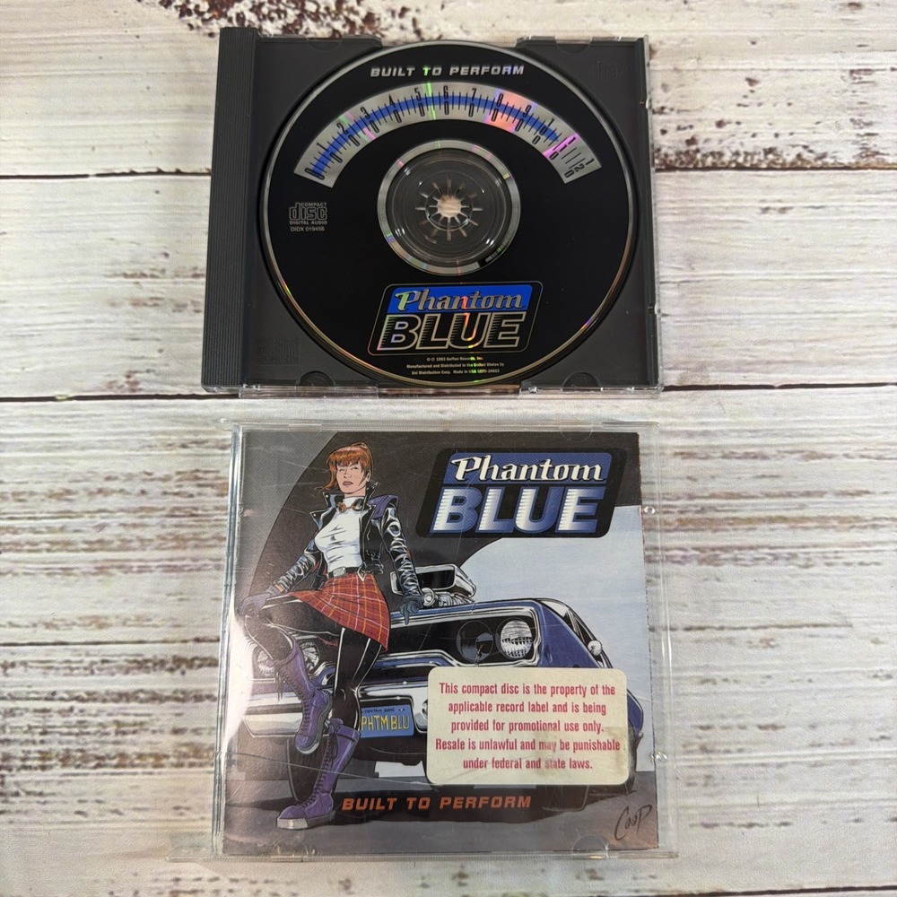 Phantom Blue Built To Perform CD 1993 Promo Geffen Hard Rock 90s Album